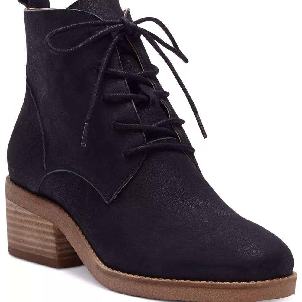 Lucky Brand Low Heel Lace up combat boots